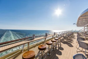 Mein Schiff 4 sun deck at sea, site of the HYROX Cruise