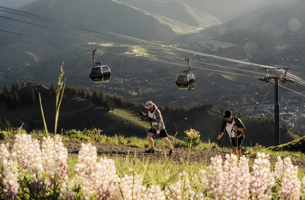 A 29029 Everesting participant on Bald Mountain at Sun Valley Resort