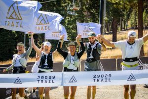 Finishers celebrating at 29029 TRAIL Tahoe